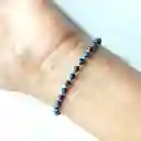 Pulsera Bolitas Lapislázuli Plata Fina 925