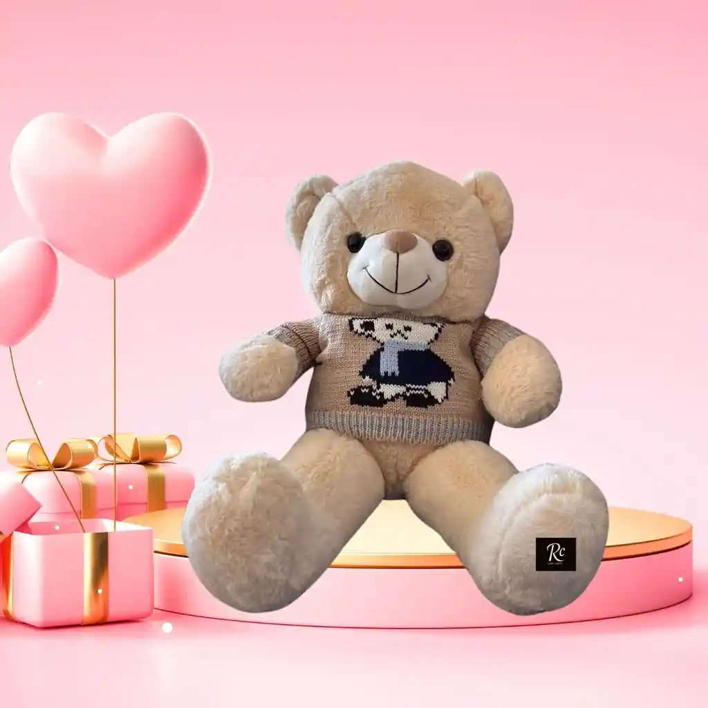 🧸 Oso De Peluche Con Suéter Tejido De 50 Cm | Regalo Tierno Para Niños, Parejas Y Decoración