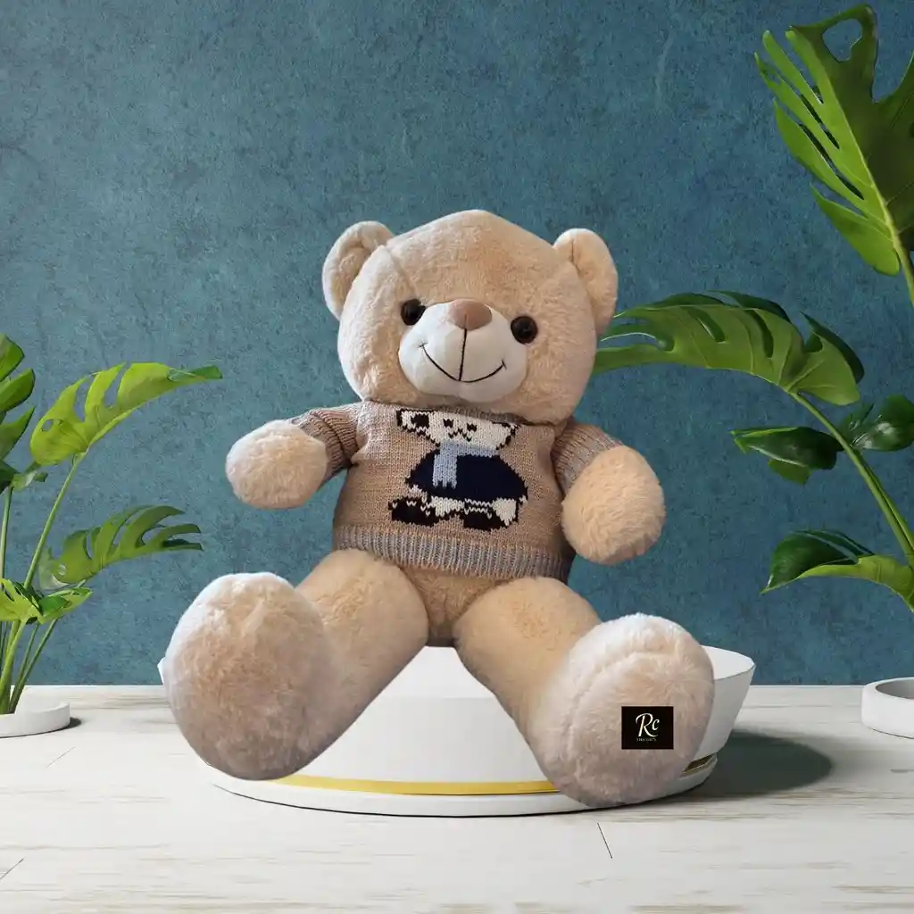 🧸 Oso De Peluche Con Suéter Tejido De 50 Cm | Regalo Tierno Para Niños, Parejas Y Decoración