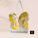 Bolsa De Regalo Rectangular Con Mariposas En Relieve Y Colgante (21.5x18x10 Cm ) Para Regalo