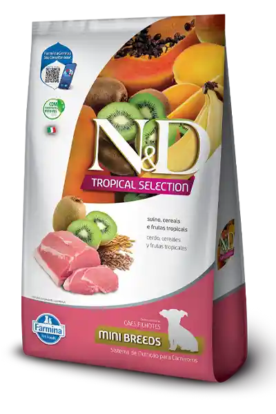 Nd - Tropical Selection Perros Cachorros Mini Breed Sabor Cerdo, Cereales Y Frutas Tropicales 2.5 Kg