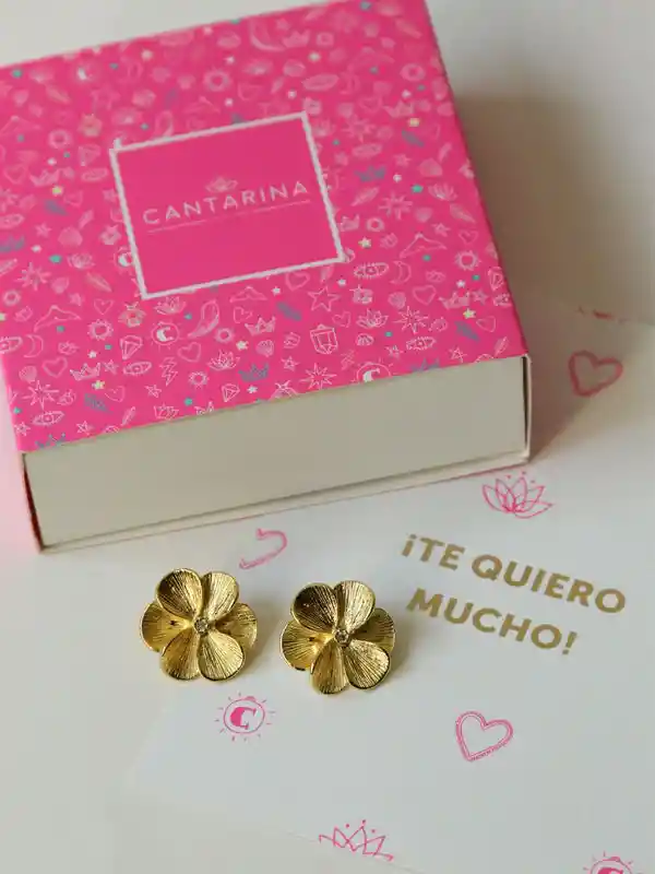 Aros Oro Flor Matilde