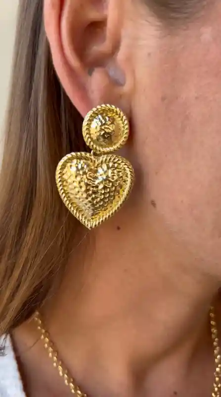 Aros Oro Corazón