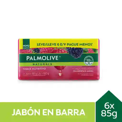 "jabón De Tocador Palmolive® Naturals Frambuesa Y Mora 85g 6pk "