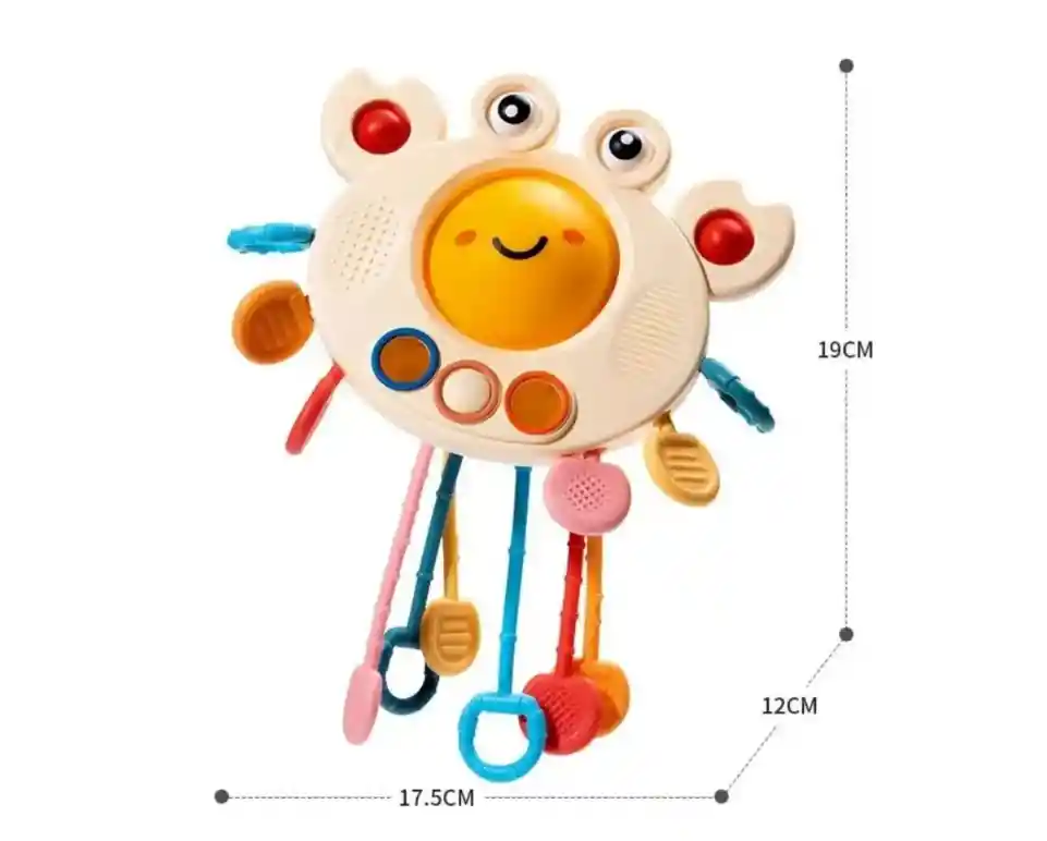 Juguete Cangrejo Sensorial Para Bebe Con Mordedor