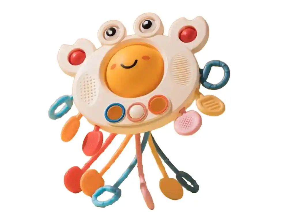 Juguete Cangrejo Sensorial Para Bebe Con Mordedor