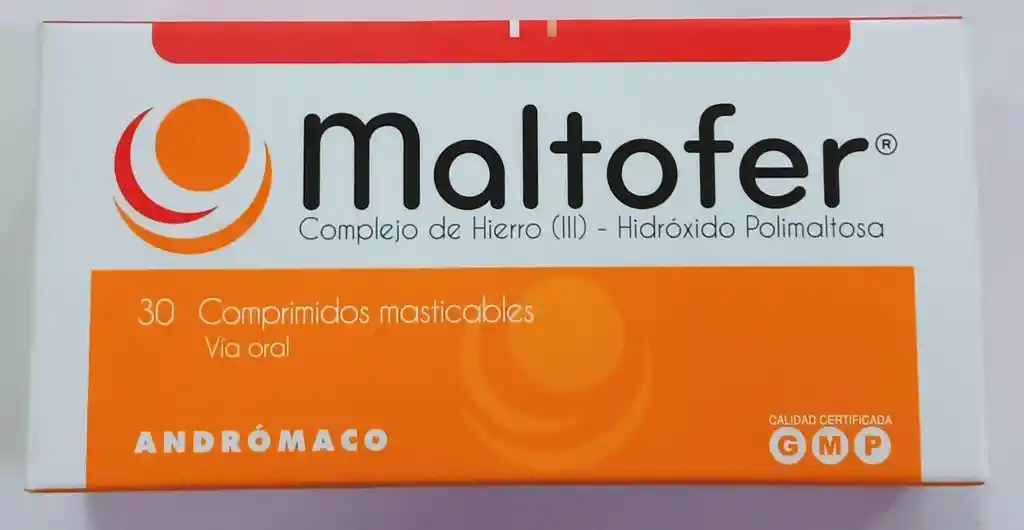 Maltofer Hierro 100mg 30 Comprimidos Masticables