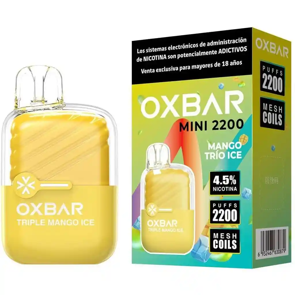 Vape Oxbar Mango Trio Ice 2200 Puffs Con Nic
