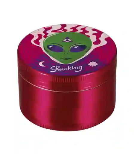 Moledor Metálico Rojo Smoking Euphoria Collection 50 Mm 4 Partes