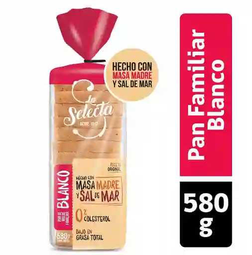 Pan Molde La Selecta Blanco Masa Madre, 580 Gr