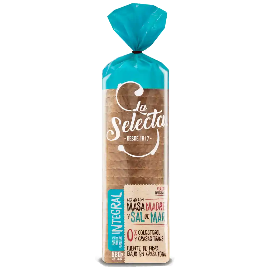 Pan Molde La Selecta Integral Familiar 580 Gr