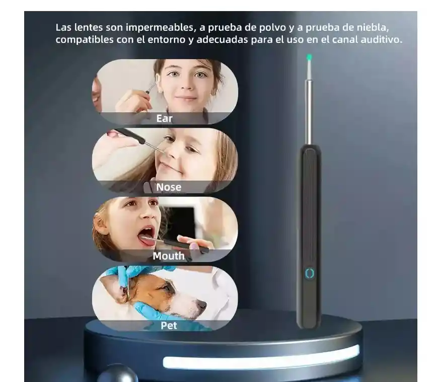 Limpiador Oídos Cámara Hd Inalámbrica Recargable Endoscopio