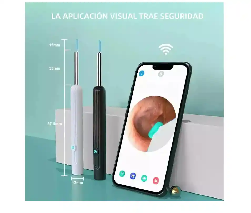 Limpiador Oídos Cámara Hd Inalámbrica Recargable Endoscopio