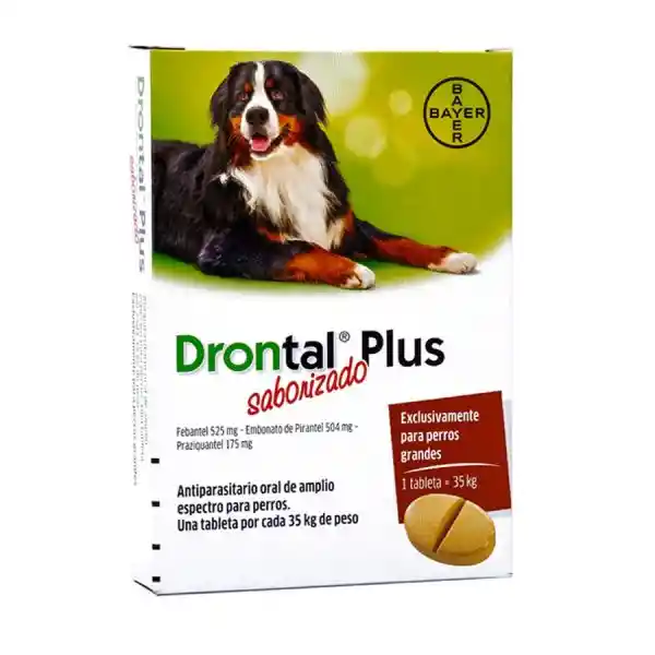 Drontal Plus Saborizado 1 Comp Para 35 Kilos