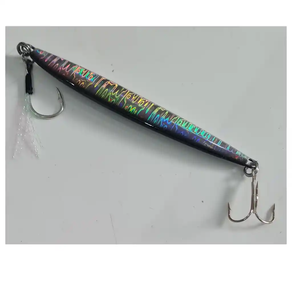 Señuelo Pesca Jig Silstar 14cms 100grs Sinking Gris/pejerey De Metal Chispa