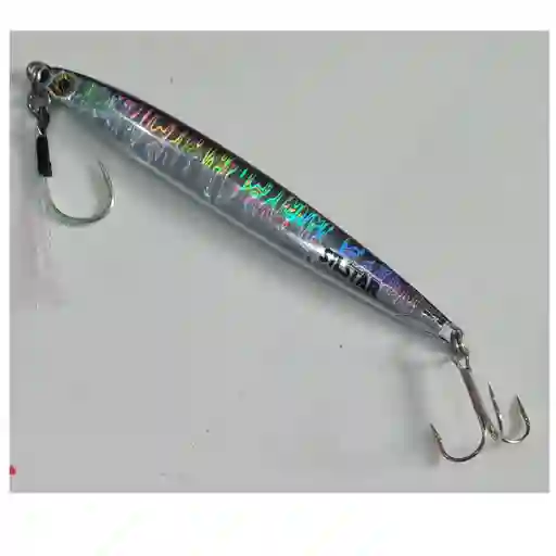 Señuelo Pesca Jig Silstar 14cms 100grs Sinking Gris/pejerey De Metal Chispa