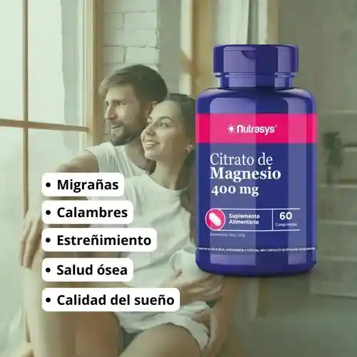 Citrato De Magnesio Nutrasys 400mg X 60 Comp