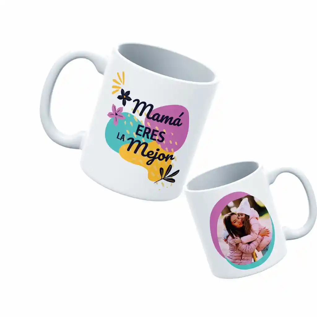 Taza Mamá Eres La Mejor Personalizada Con Foto