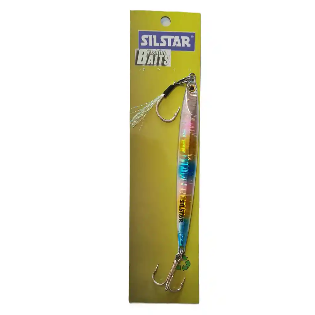 Señuelo Pesca Jig Silstar 14cms 100grs Sinking Payaso De Metal Chispa