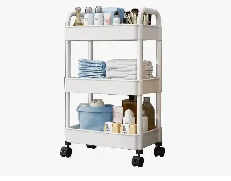 Carro Organizador Almacenaje Con 3 Estantes Y Ruedas