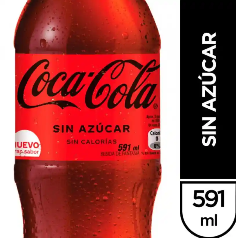 Coca Cola Zero 591 Cc Desechable