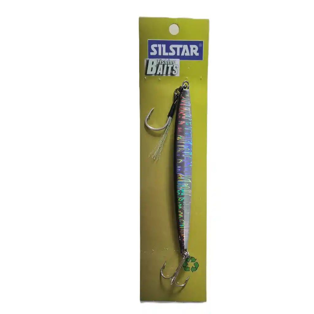Señuelo Pesca Jig Silstar 15cms 120grs Sinking Gris/pejerey De Metal Chispa