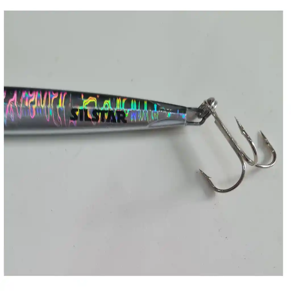 Señuelo Pesca Jig Silstar 15cms 120grs Sinking Gris/pejerey De Metal Chispa