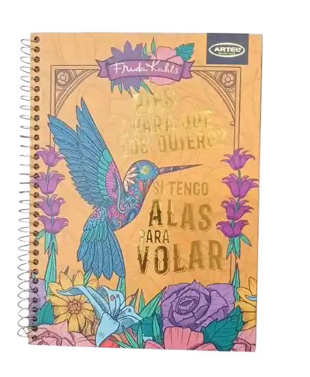 Cuaderno Especial 150 Hojas Frida Kahlo Gold Artel