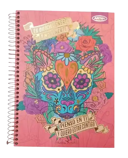 Cuaderno Especial 150 Hojas Frida Kahlo Gold Artel