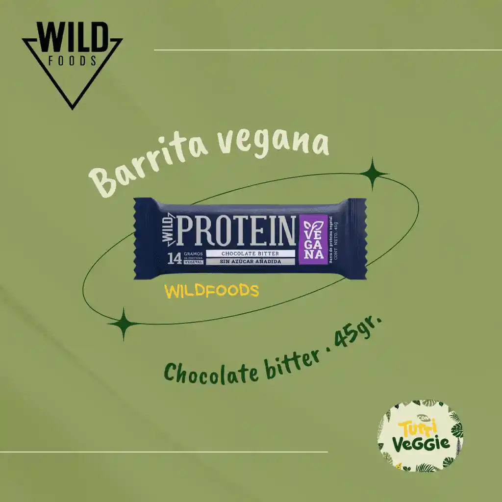 Barra Wild Protein 45gr Chocolate Bitter