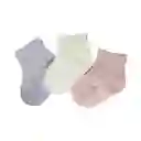 Set 3 Pares De Calcetines Lisos Niña