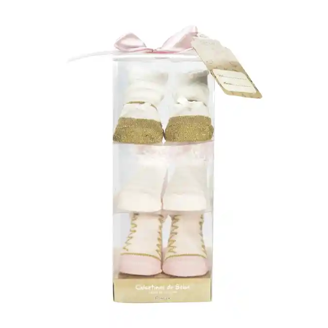 Set 3 Pares De Calcetines En Caja Bebé