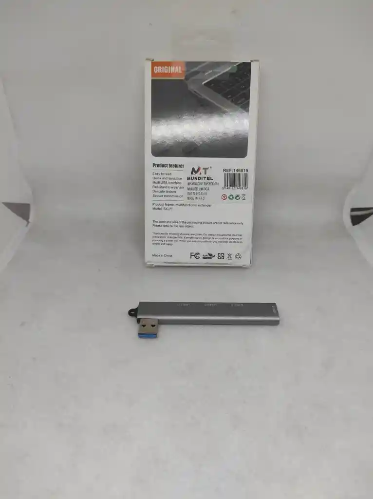 Adaptador Hub Extensor Metálico 3 Usb 2.0 + 1 Usb 3 4 En 1