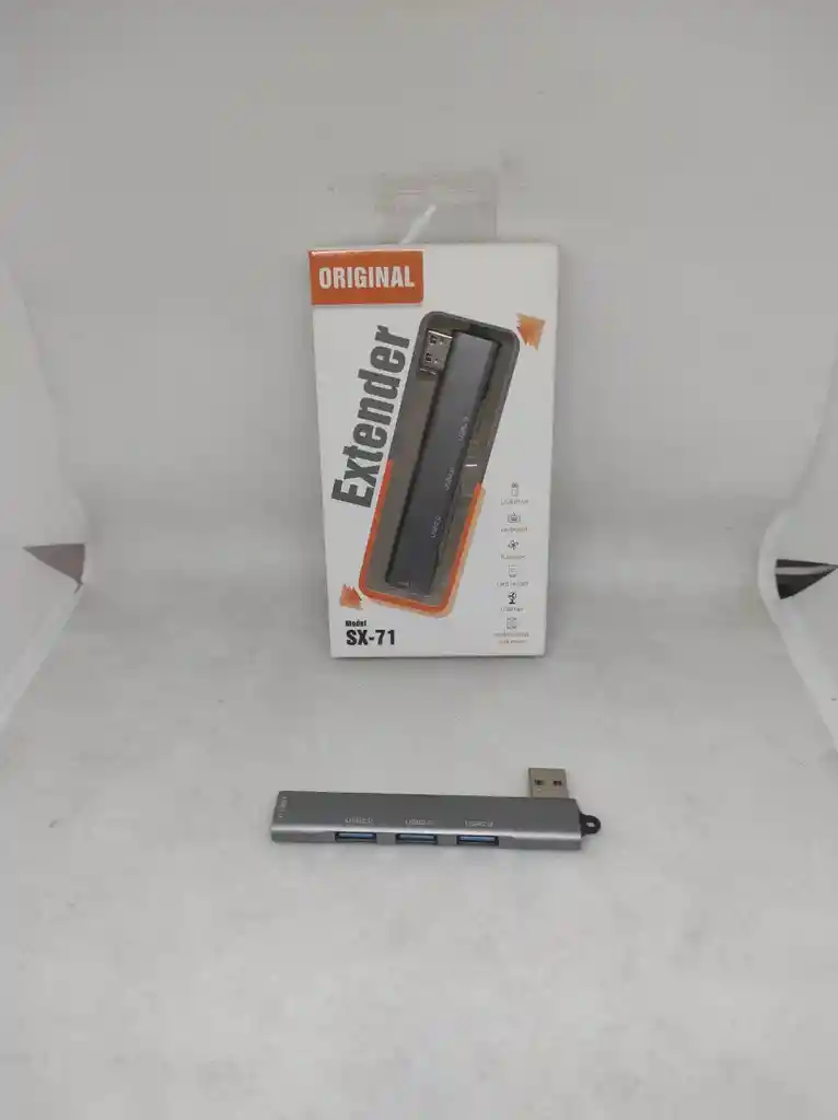 Adaptador Hub Extensor Metálico 3 Usb 2.0 + 1 Usb 3 4 En 1