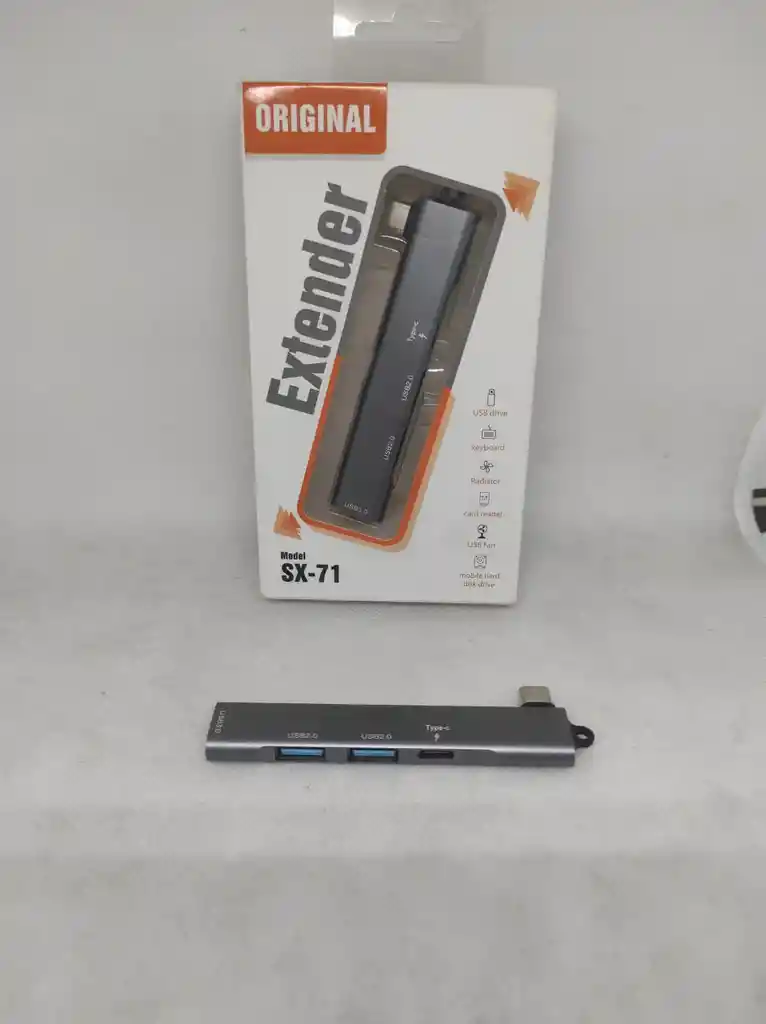 Adaptador Hub Tipo C A 2 Usb 2.0, 1 Usb 3.0, 2 Usb 2.0 Y 1 Usb C Metálico 4 En 1