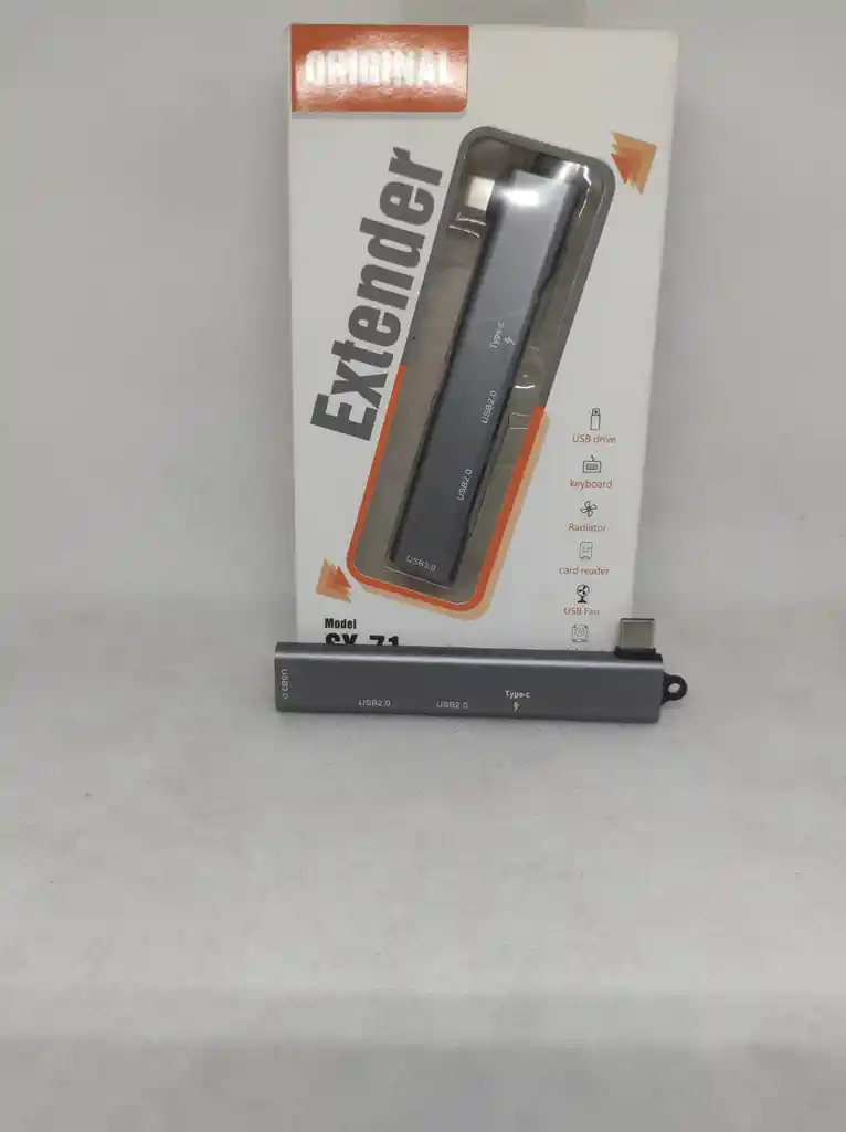 Adaptador Hub Tipo C A 2 Usb 2.0, 1 Usb 3.0, 2 Usb 2.0 Y 1 Usb C Metálico 4 En 1