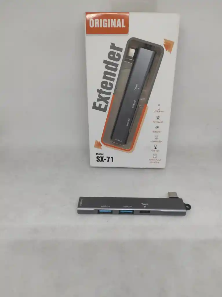 Adaptador Hub Tipo C A 2 Usb 2.0, 1 Usb 3.0, 2 Usb 2.0 Y 1 Usb C Metálico 4 En 1