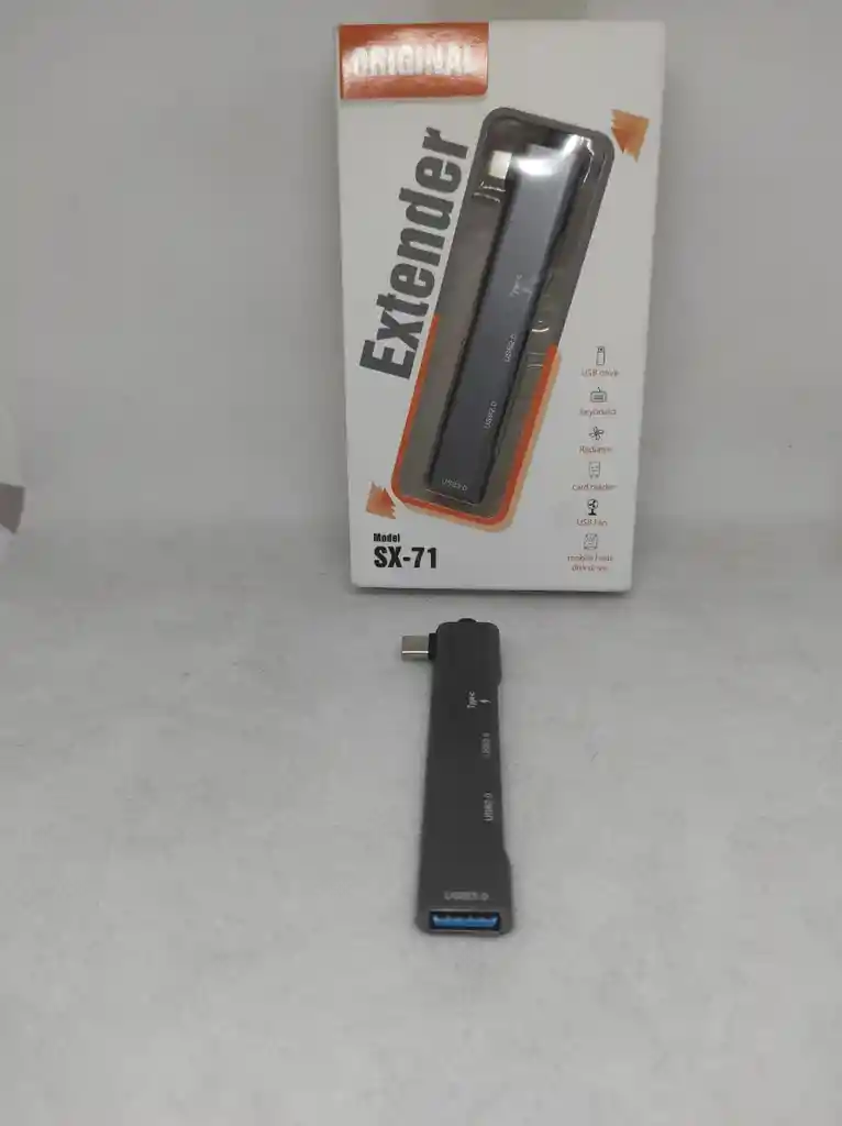 Adaptador Hub Tipo C A 2 Usb 2.0, 1 Usb 3.0, 2 Usb 2.0 Y 1 Usb C Metálico 4 En 1