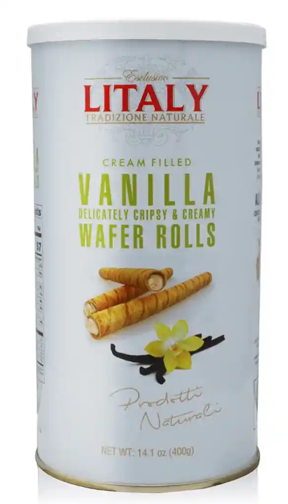 Barquillos Con Crema De Vainilla 400g Litaly