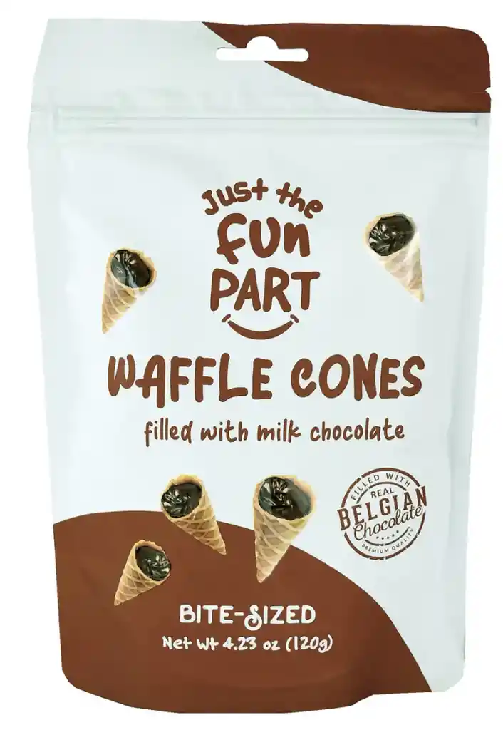 Waffle Cones Rellenos Con Chocolate De Leche 120g Just The Fun Part