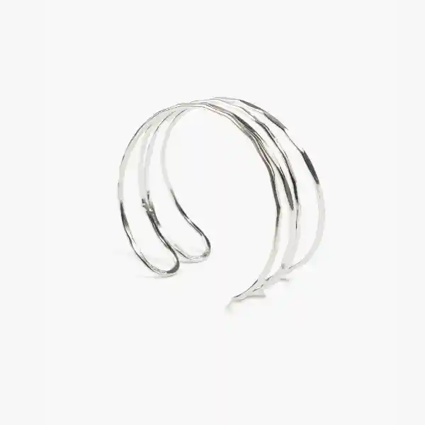 Esclava Líneas Irregulares Plateado