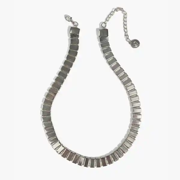 Collar Rectángulos Plateado