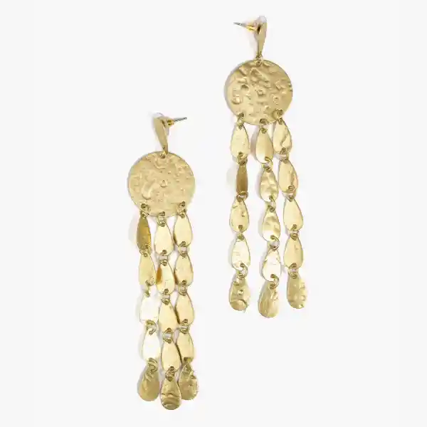 Aros Largos Lágrimas Dorado