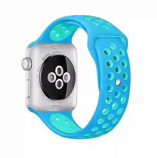 Correa De Reloj Compatible Apple Deportiva 38/40 Y 41mm Azul