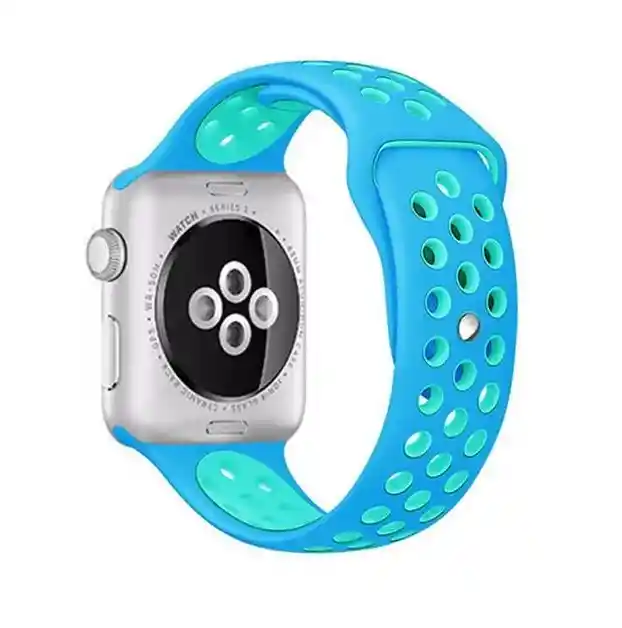 Correa De Reloj Compatible Apple Deportiva 38/40 Y 41mm Azul