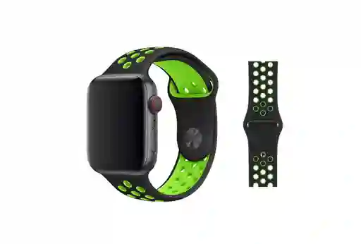 Correa De Reloj Compatible Apple Deportiva 38/40 Y 41mm Negro