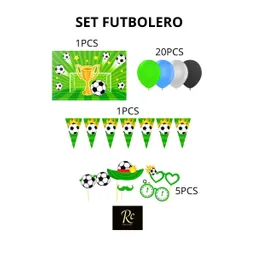 ⚽ Kit De Decoración De Fútbol Para Fiesta Infantil | Cumpleaños Temático Con Globos, Banner, Photobooth Y Fondo