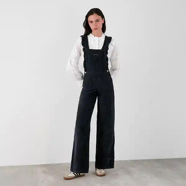 Jardinera Cotelé Vuelos Gris 38 Mujer Raindoor