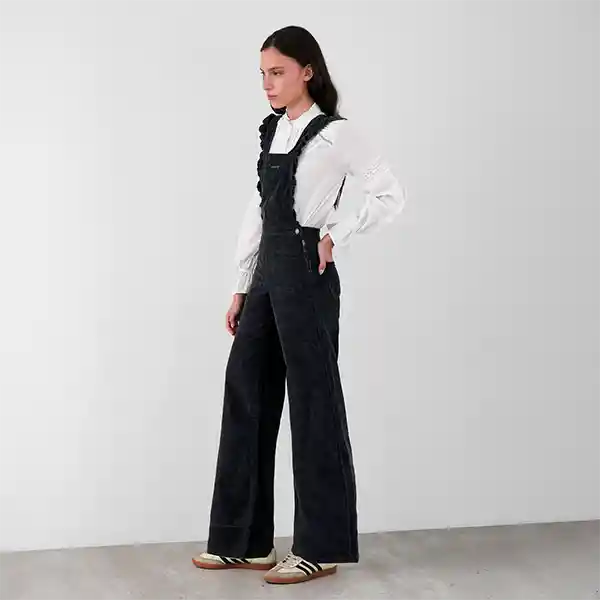 Jardinera Cotelé Vuelos Gris 36 Mujer Raindoor