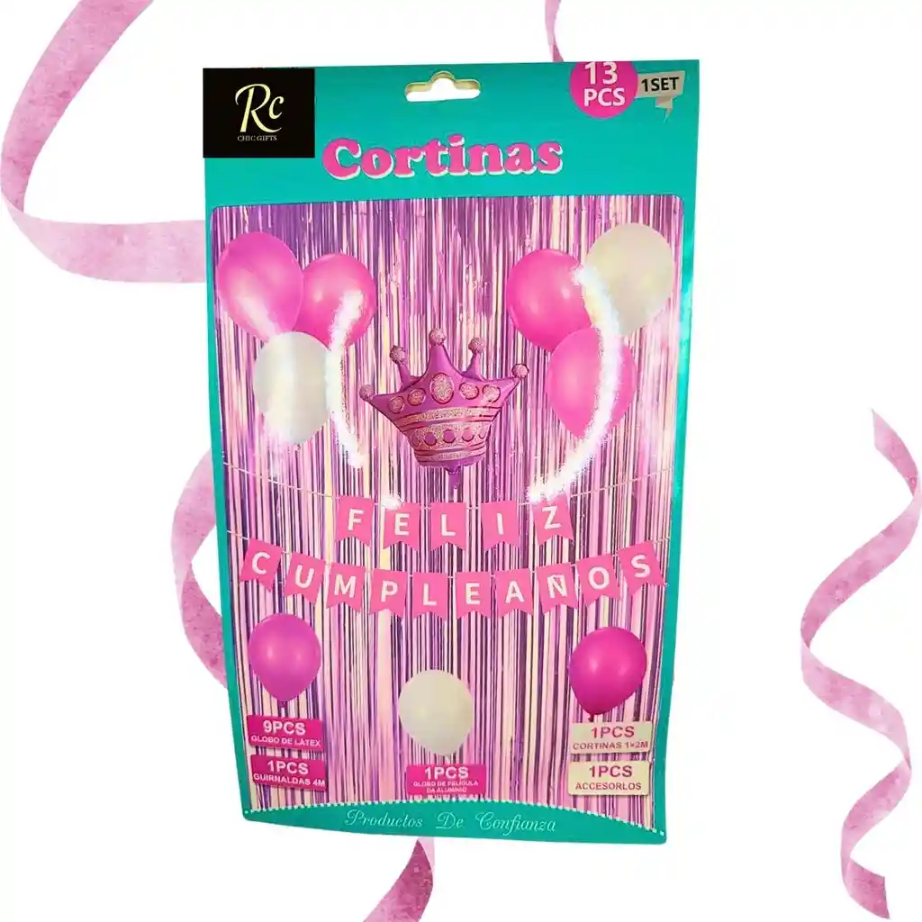 Set Decoración Cumpleaños Oro Rosa: ¡brillo Deslumbrante + Montaje Fácil! (13 Pcs)